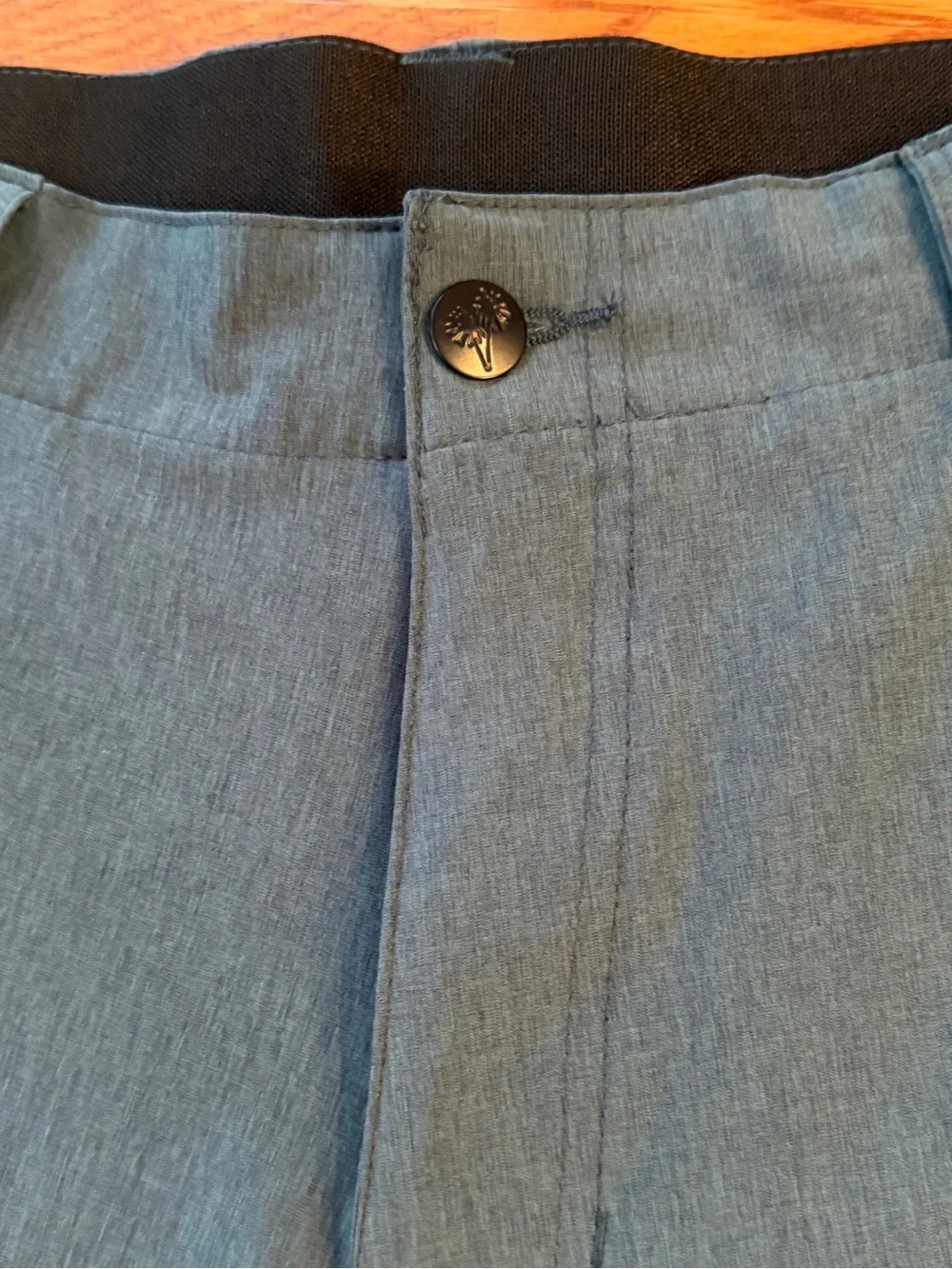 Trunks Brand Men's Blue Hybrid Cargo Shorts with Zip Pocket Inseam 9